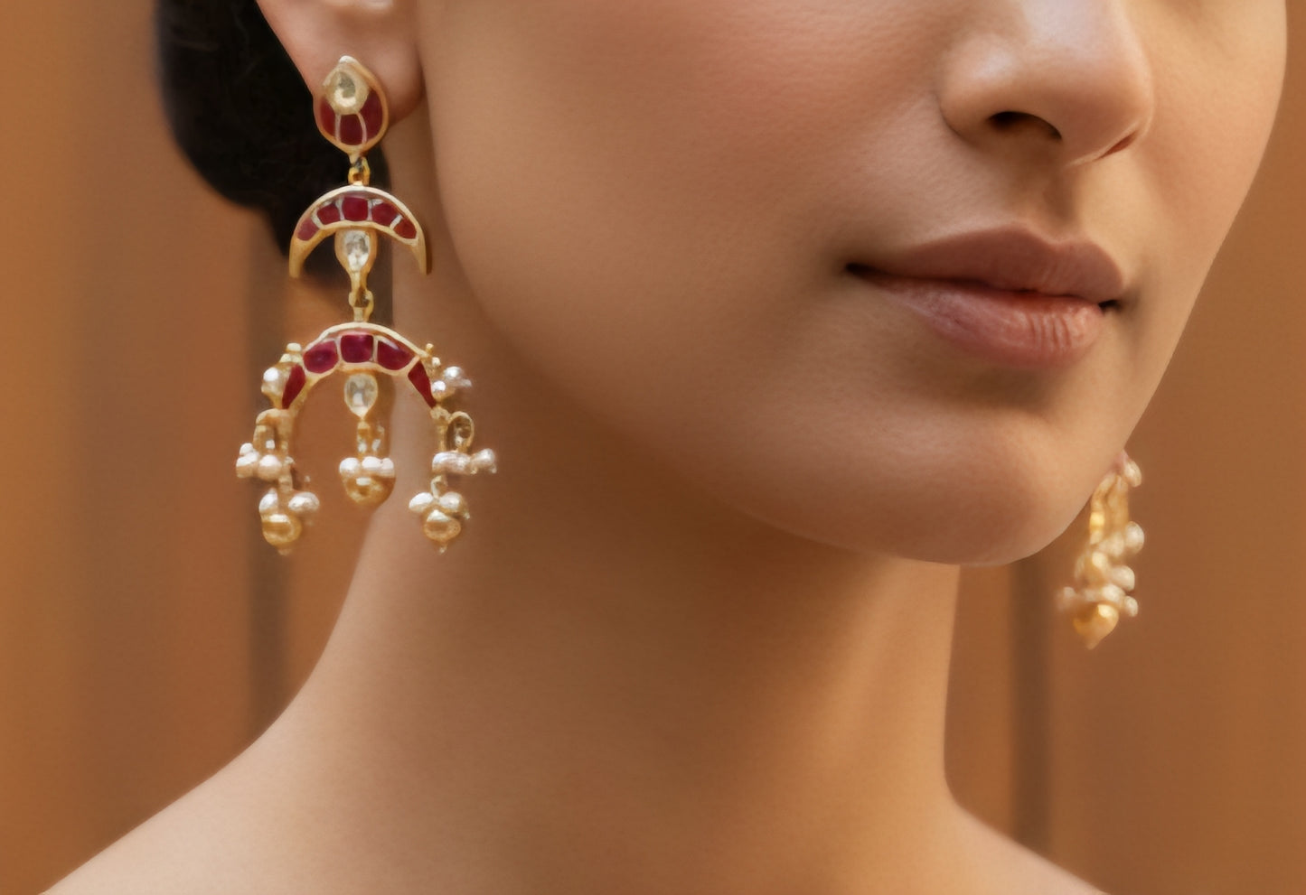 Kundan conteporary earrings