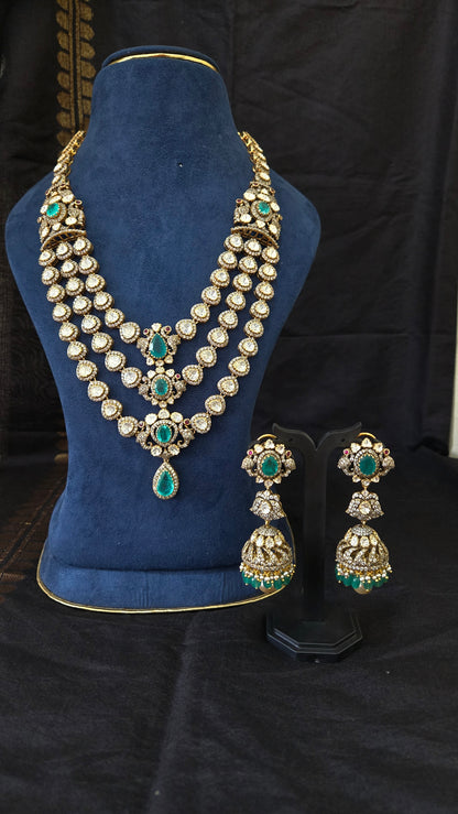 Polki 3 layer haram set