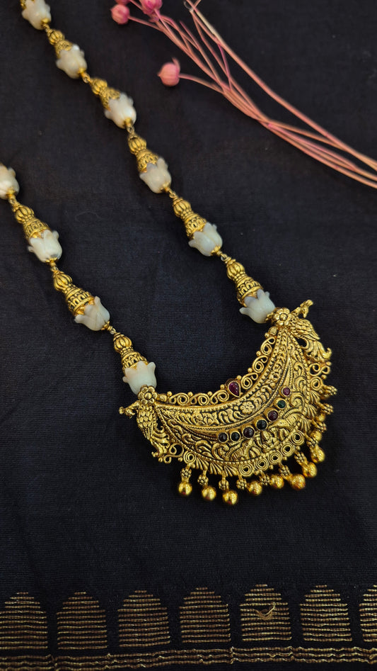 Coorgi styled tulip beads mala