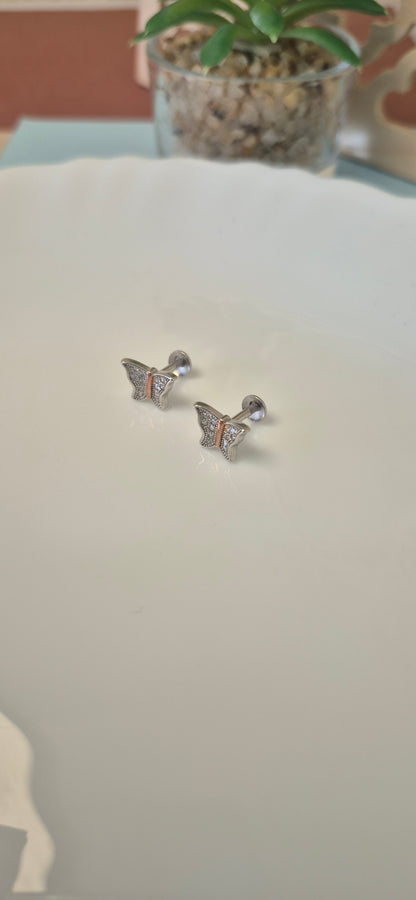 Cz dual tone butterfly