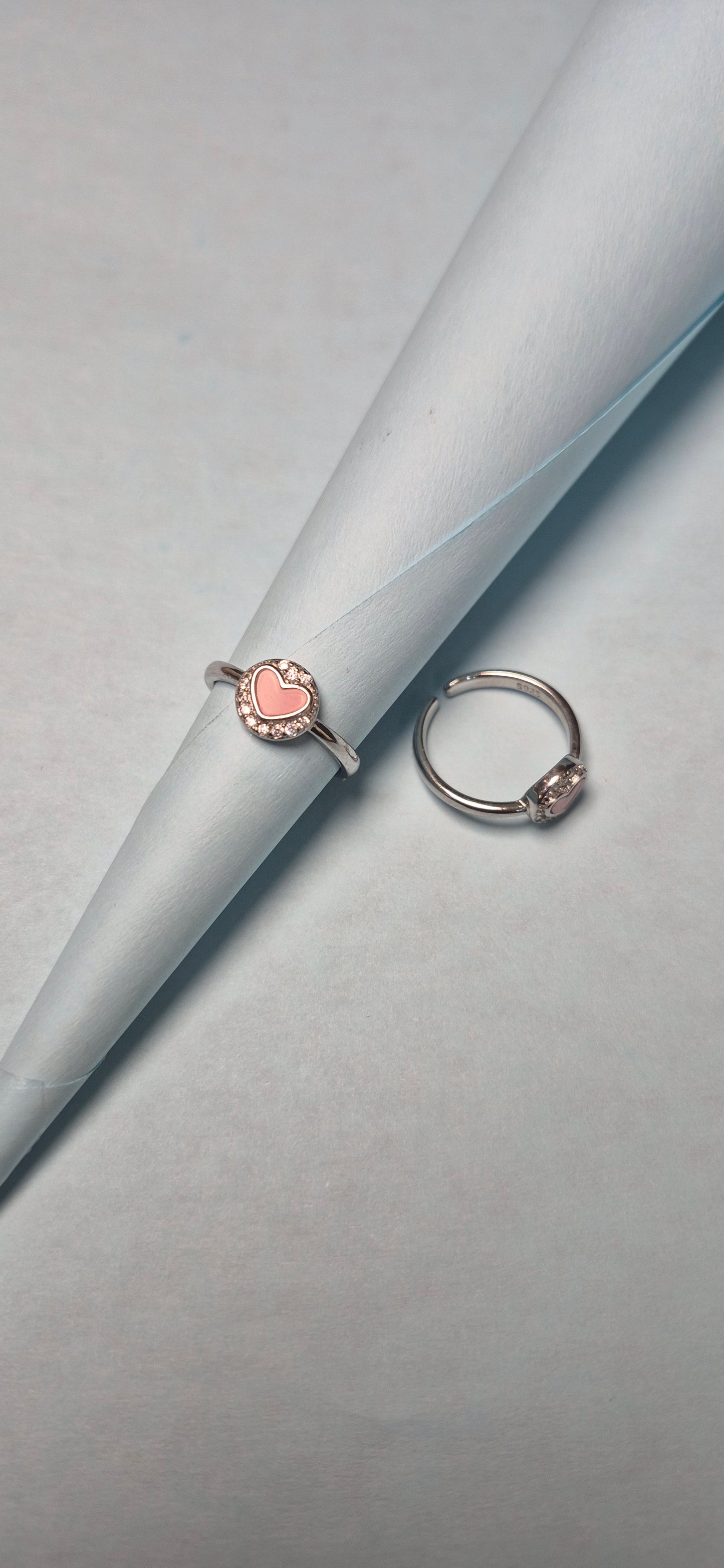 Pink heart toe ring