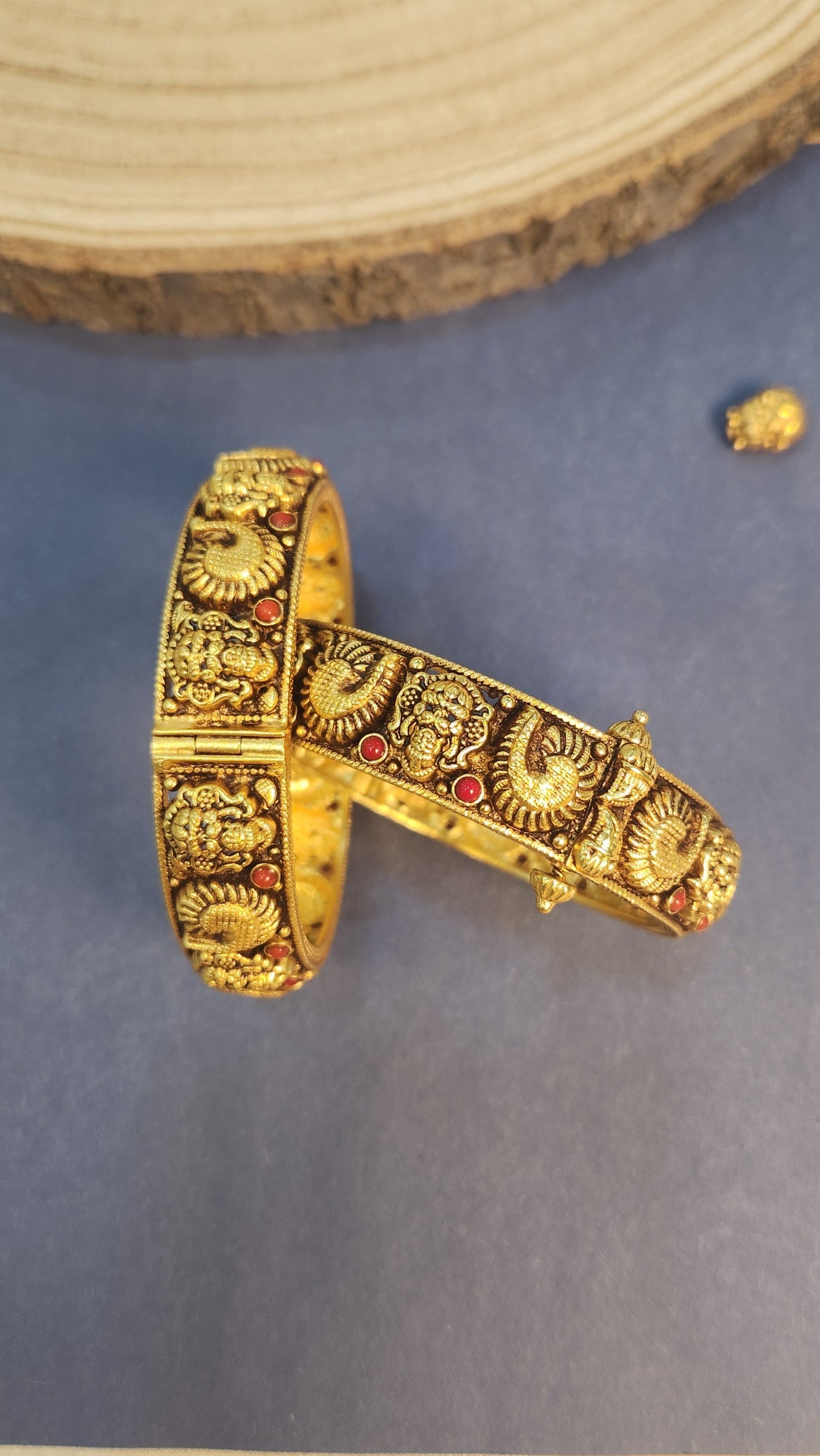 Coral Laxmi mango motif Antique Nagas Bangle