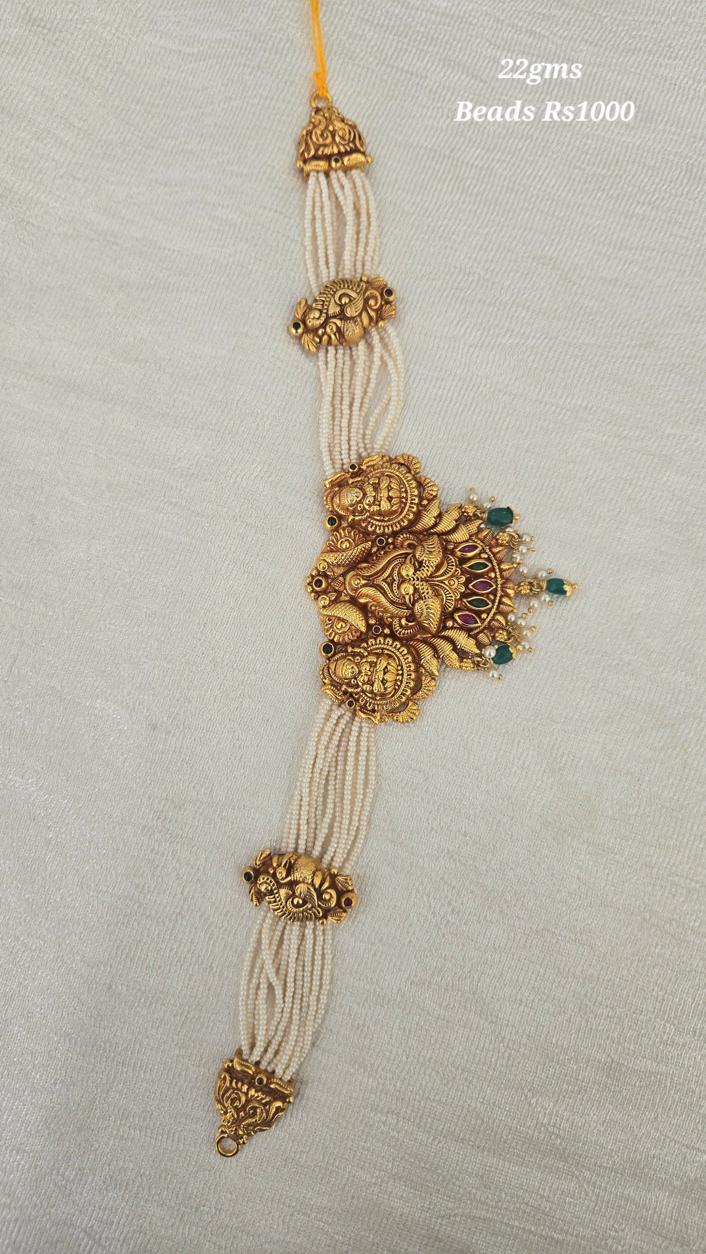 Pearls Chocker necklace with Nagas pendant
