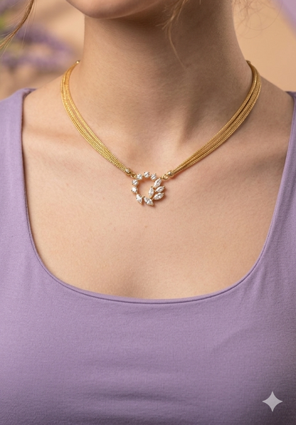 Hasli minimals cz stone rings pendant