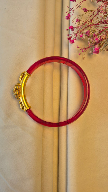 12 colour Stone Mogappu bangle