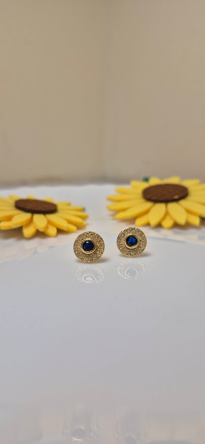 Blue stone round stud