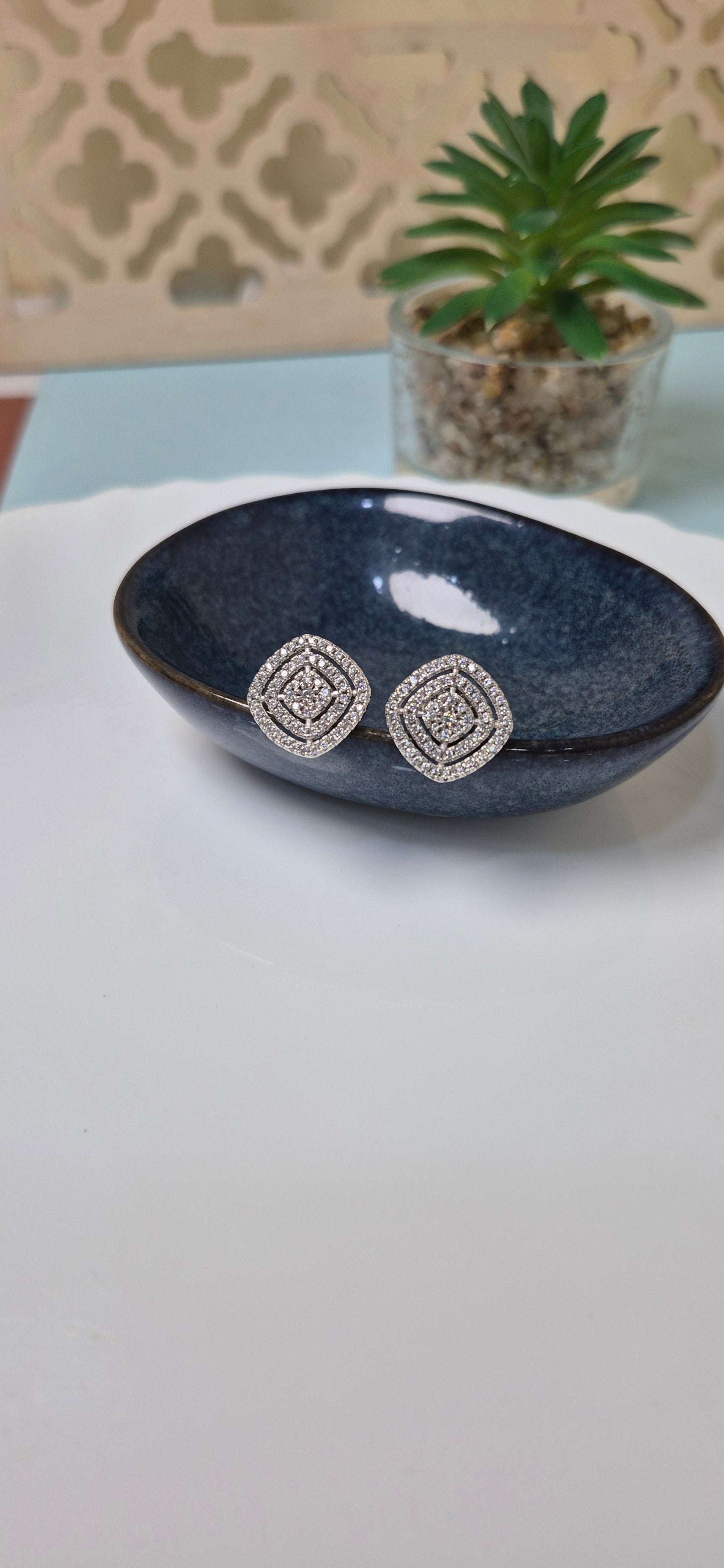 Cz Square stud