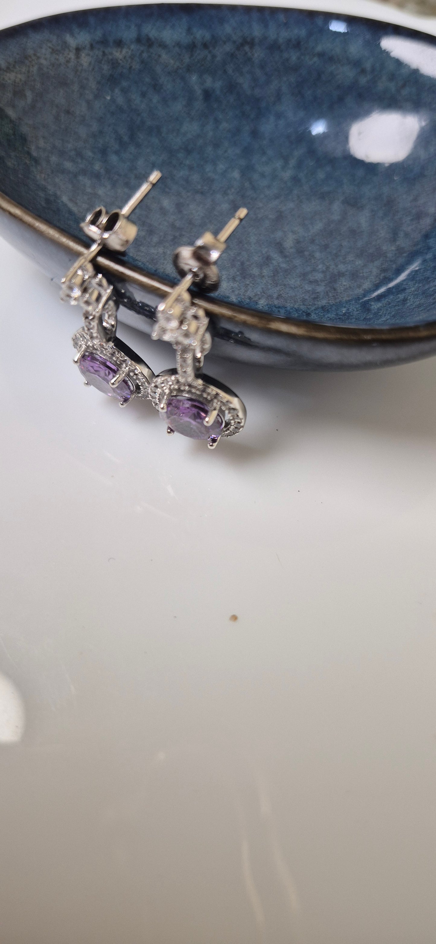 Amethyst stone earring
