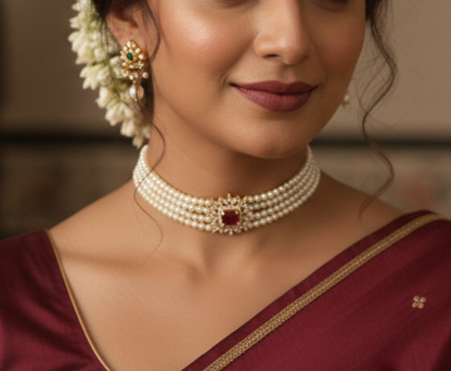 Pearls choker
