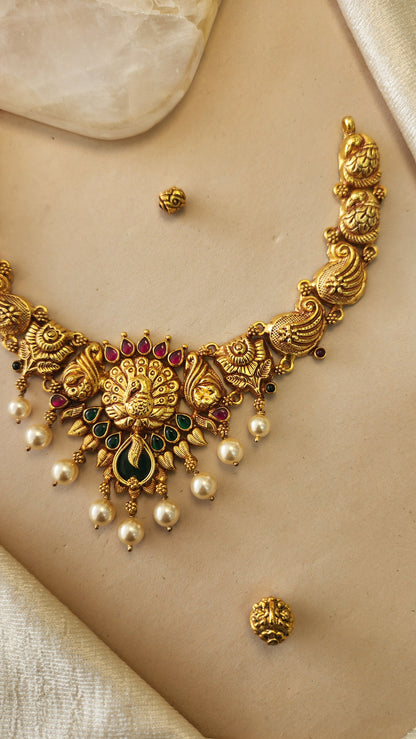 Peacock motif Nagas Necklace