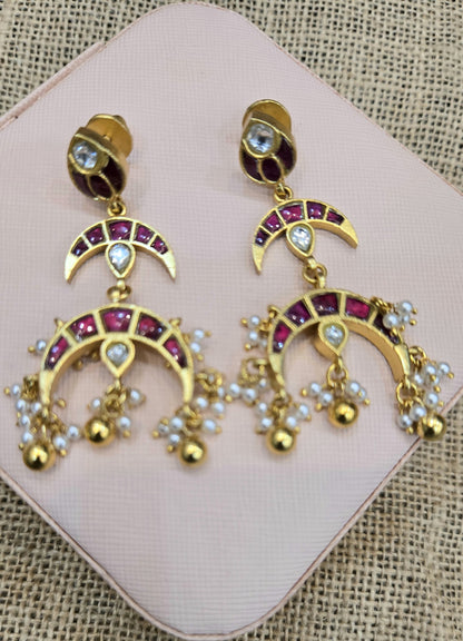 Kundan conteporary earrings