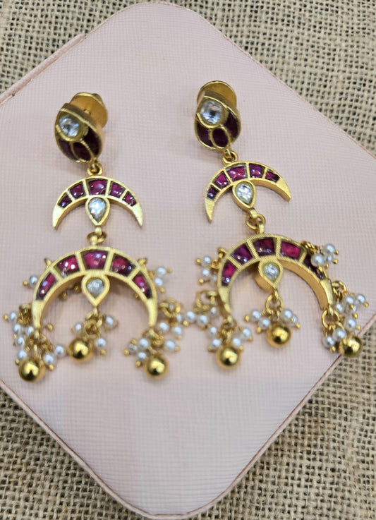 Kundan conteporary earrings