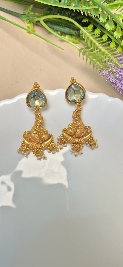 Krishna with semi precious stone