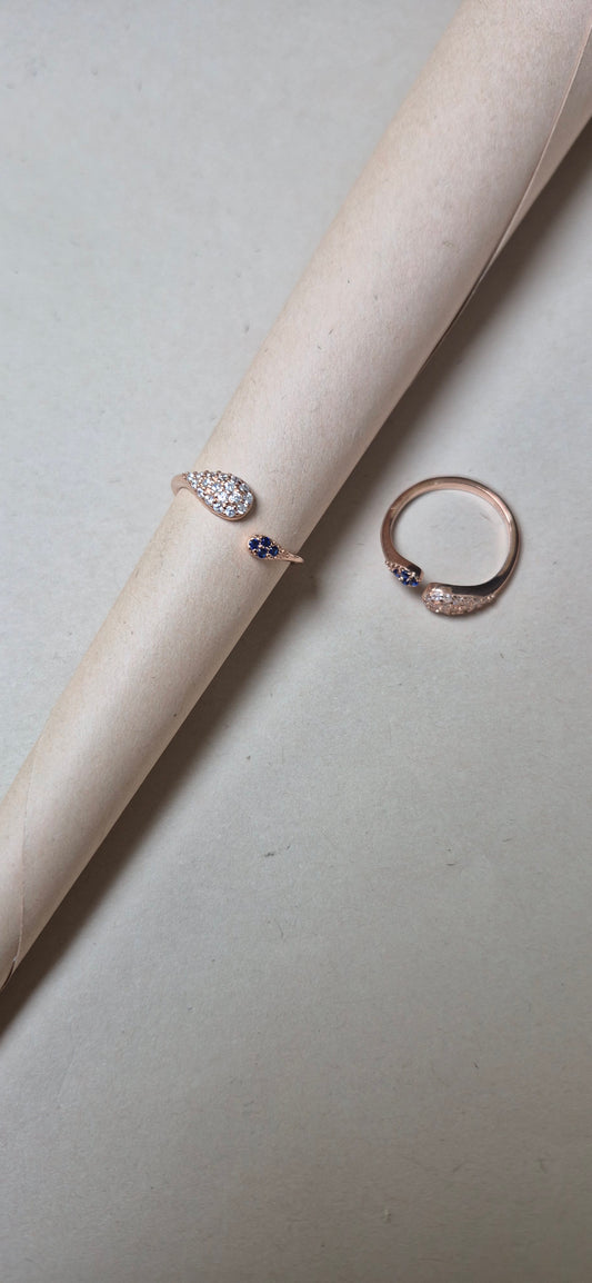 Cuff toe rings rose gold