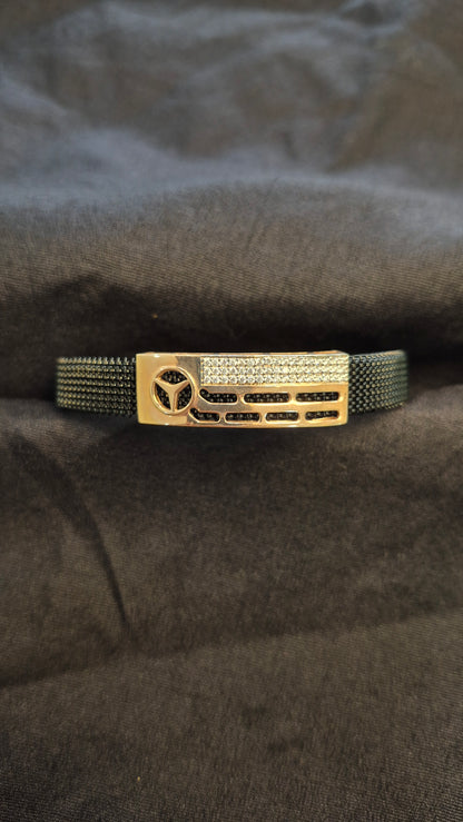 Stone Benz logo Mesh adjustable bracelets