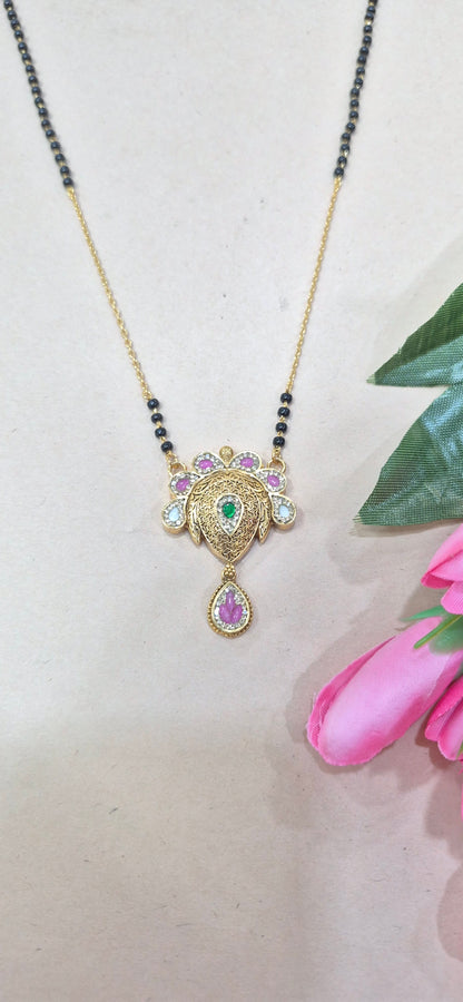 Exclusive sanch mangalsutra pendant with earrings