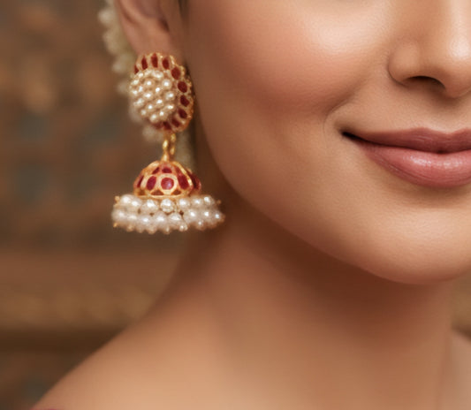 Kundan jhumka