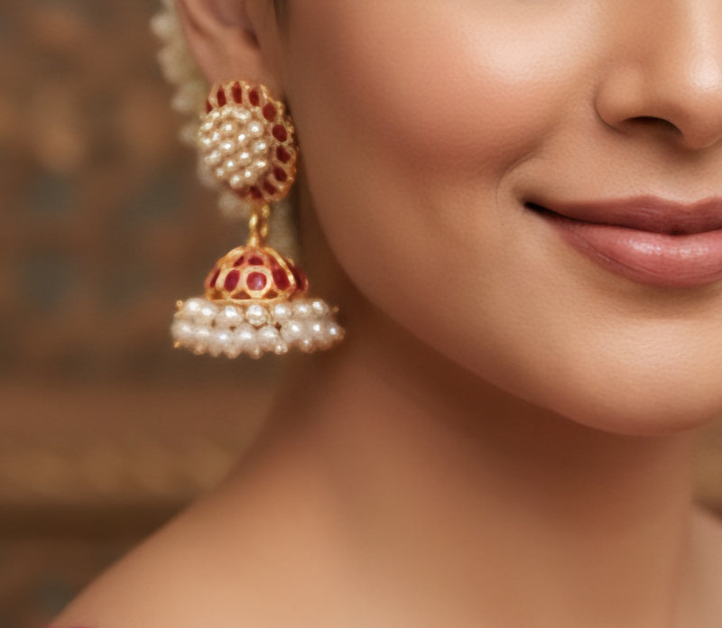 Kundan jhumka