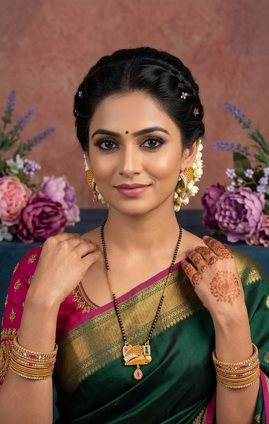 Exclusive sanch mangalsutra chain with studs