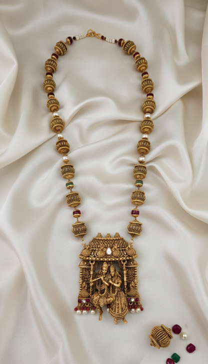 5D intricate Radha krishna long haram