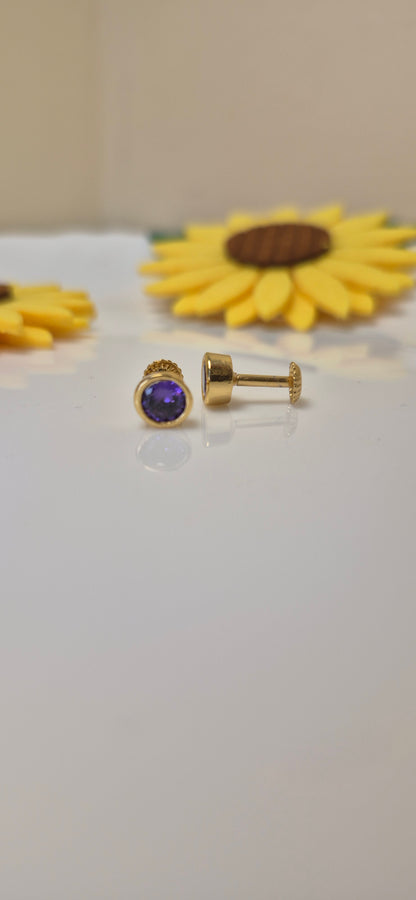 Purple stone stud