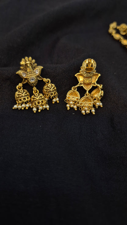 Peacock pendant and chain set