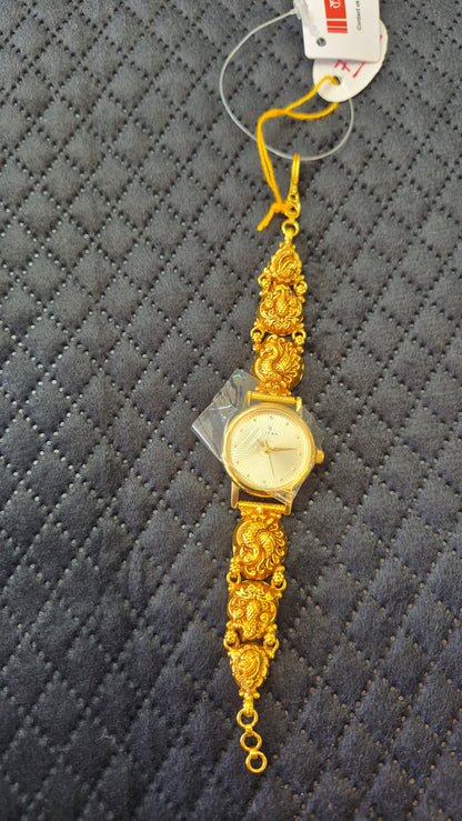 Original Titan watch with silver nakshi strap