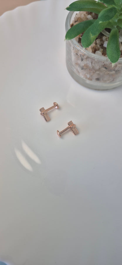 Cz Cross stud