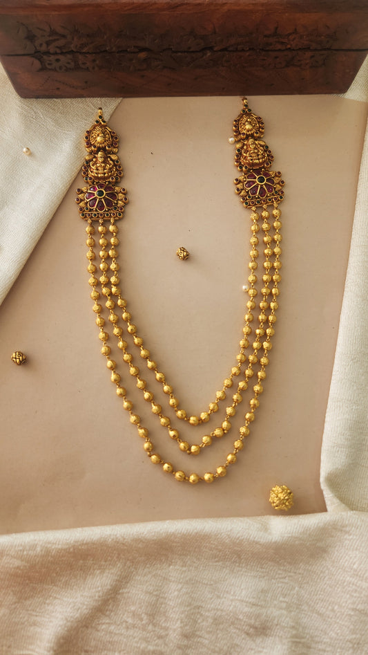 3 layer Gundu Necklace