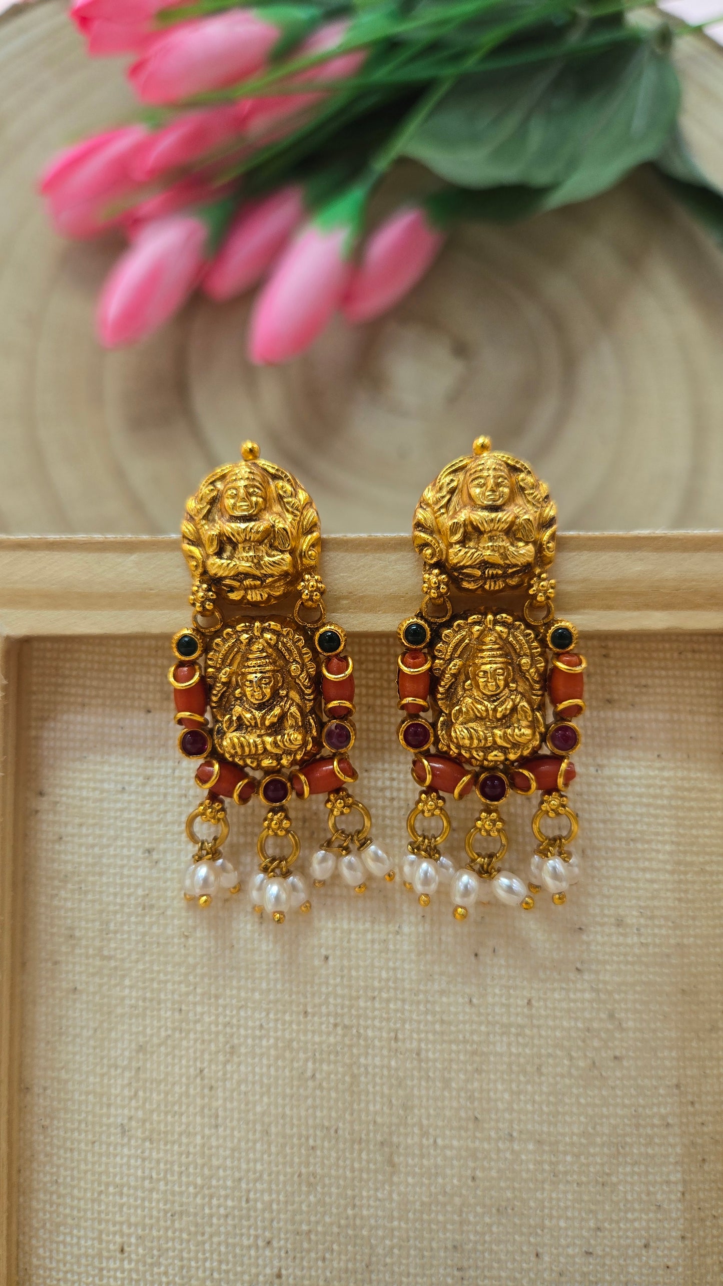 Coral earring