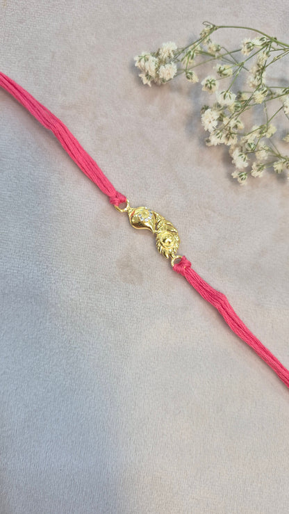 Peacock feather Rakhi