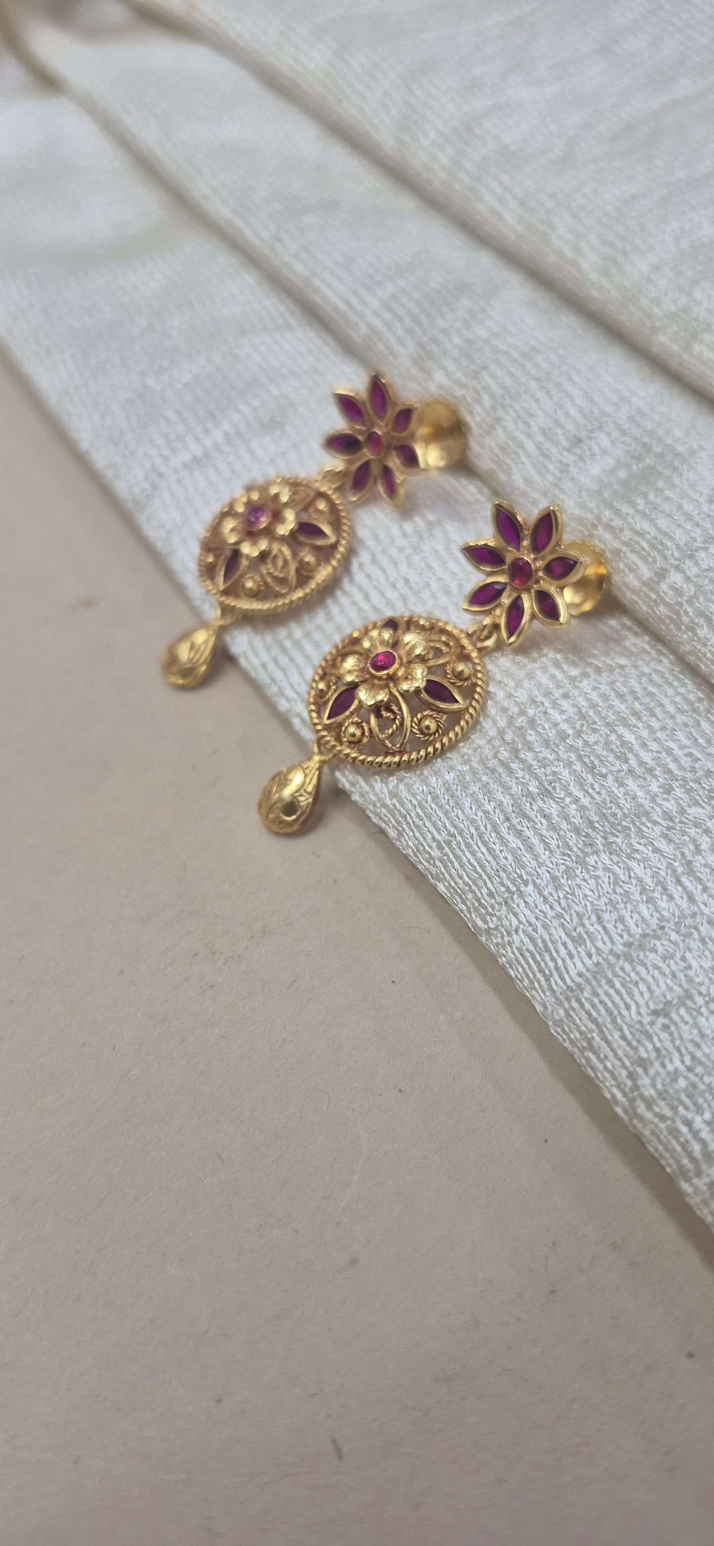 Pink Flower earring