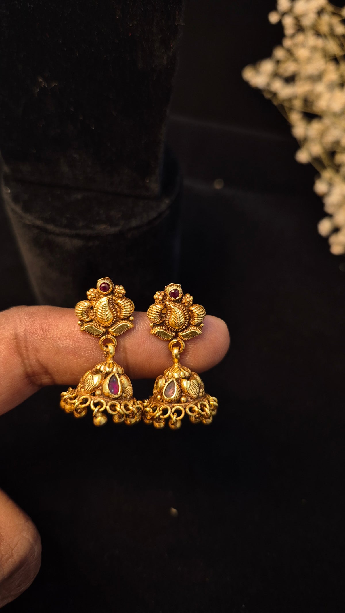 Nakas mango Jumka pearl drops (mid size)