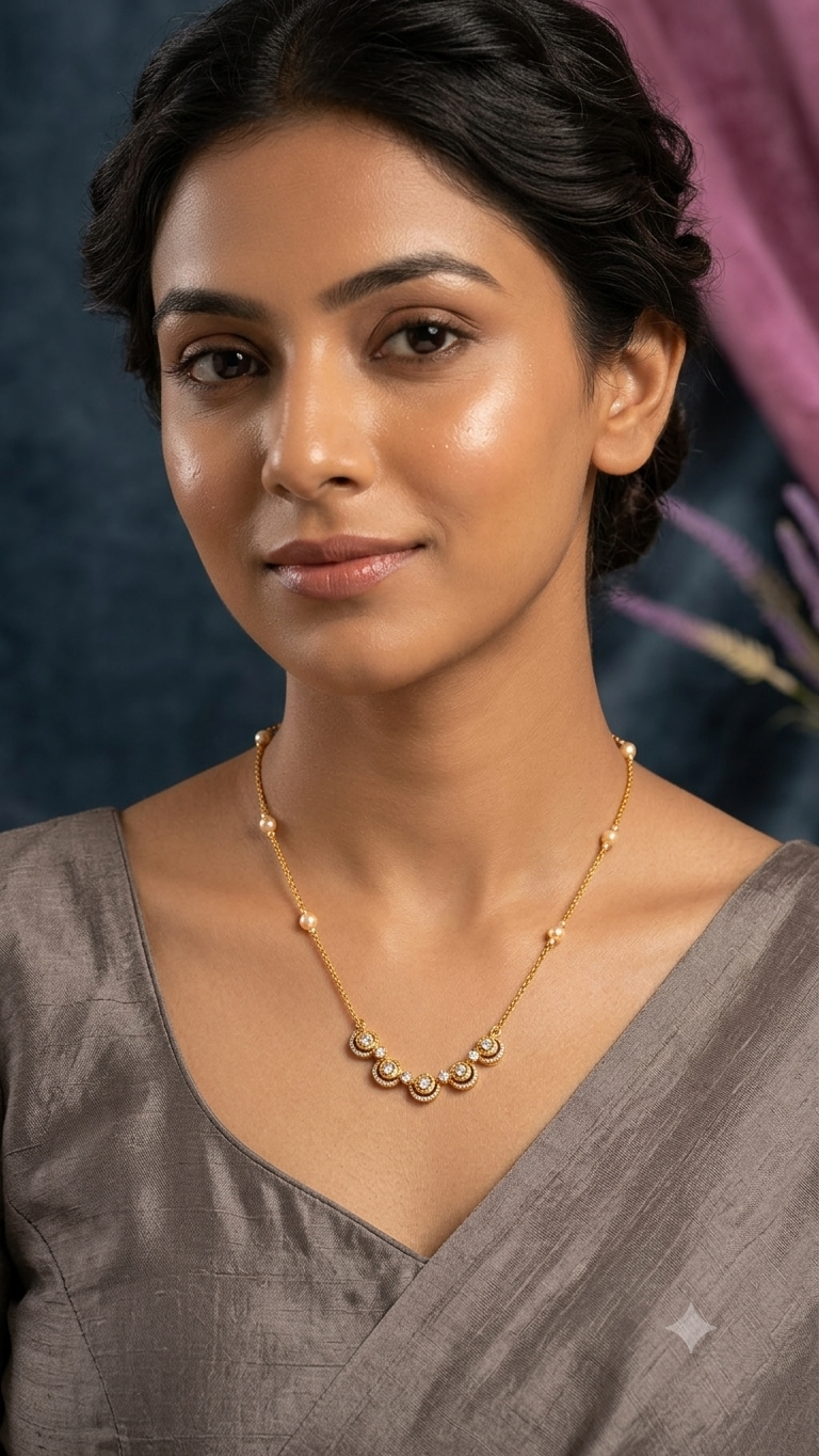 Moissonite pendant chain