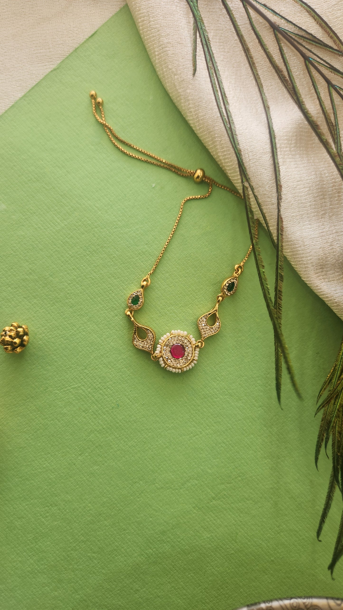 Adjustable Kundan Bracelet