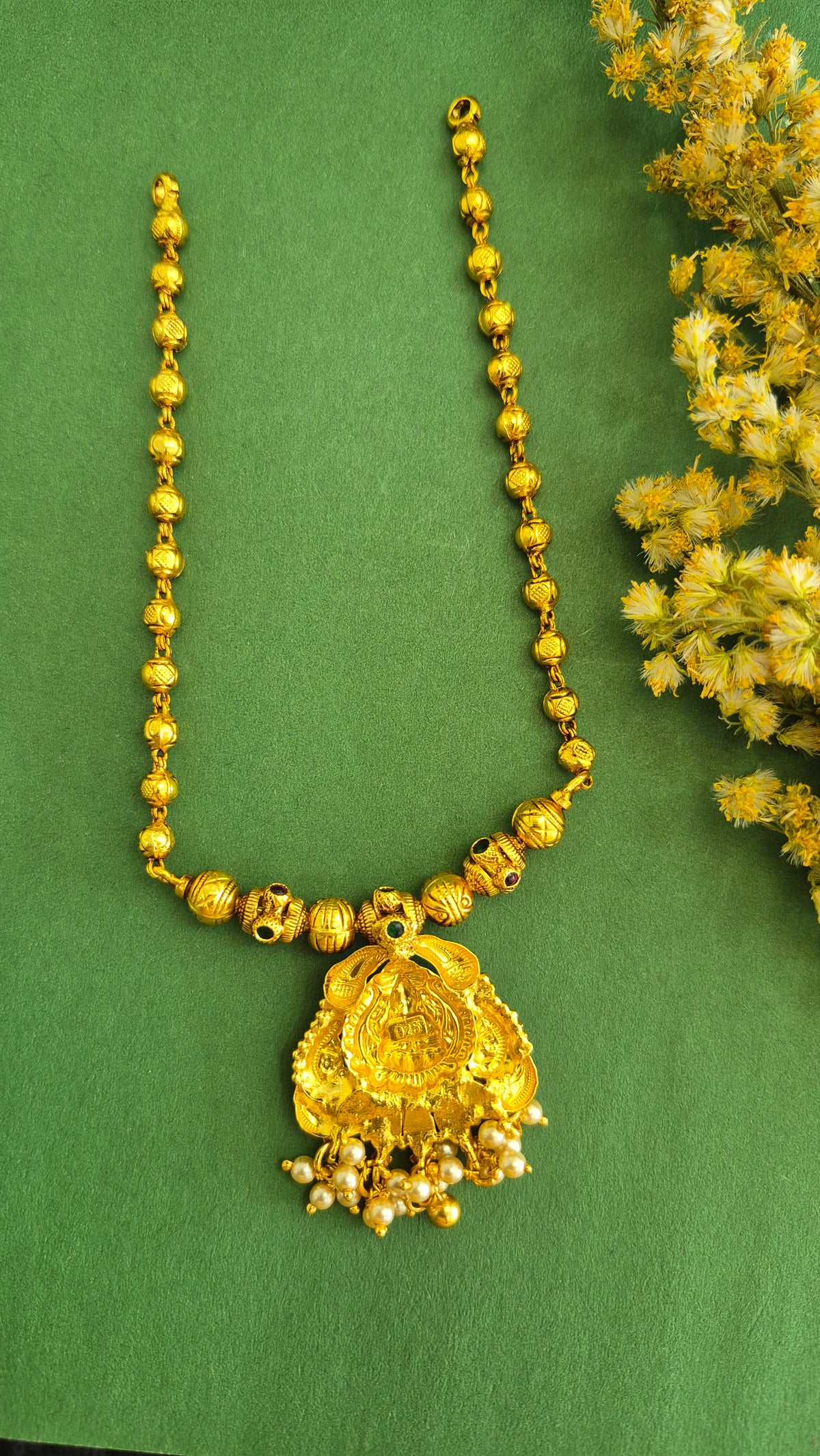 Lakshmi pendant ball chain