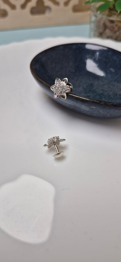 7 stone petal stud