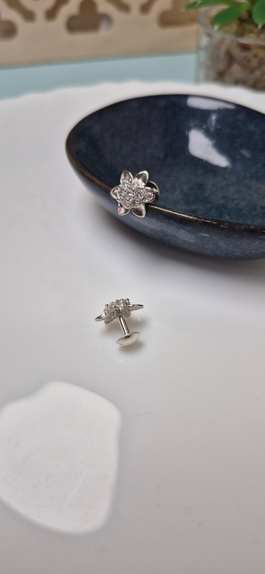7 stone petal stud