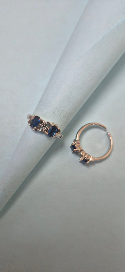Twin butterfly toe rings
