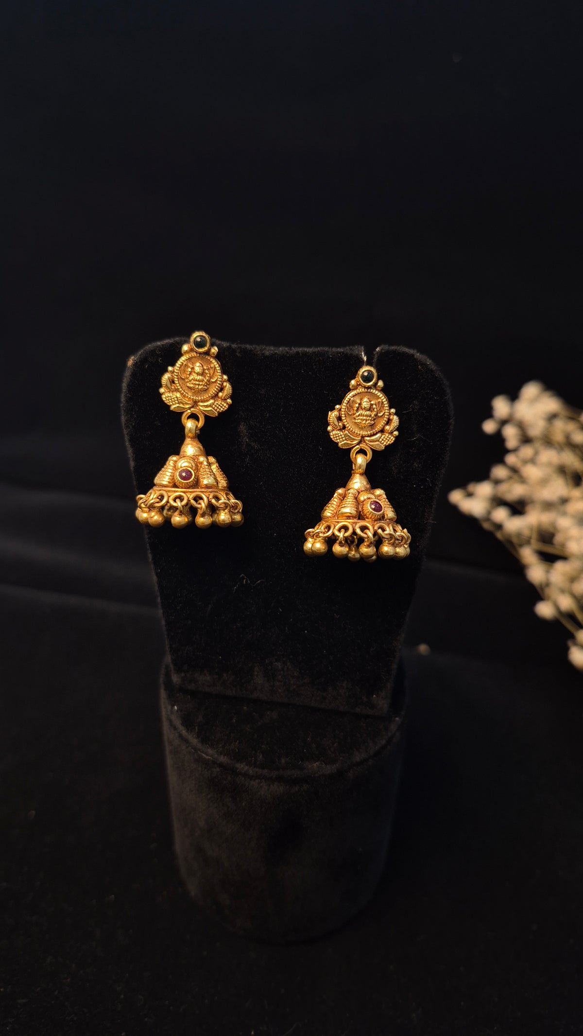 Nakas Jumka with Lakshmi kasu  gold balls (mid size)