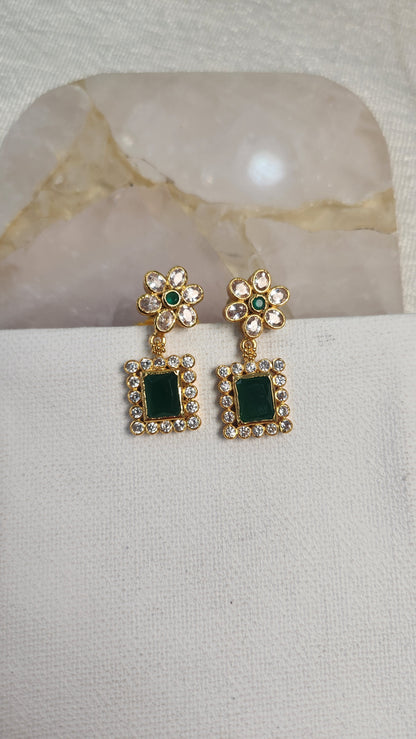 Green stone Earrings