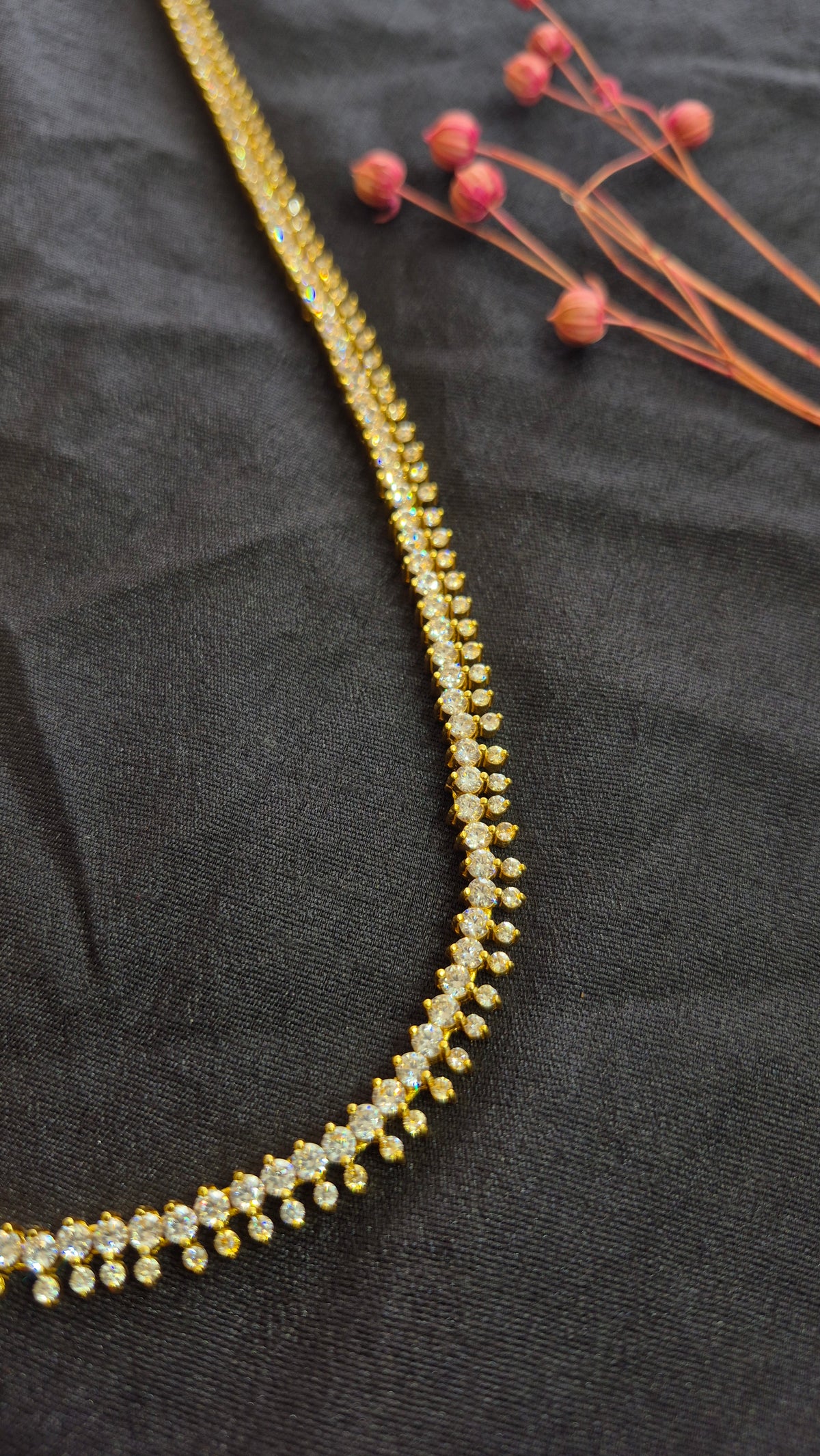 Stone mangalyam chain 2 in 1 hip chain