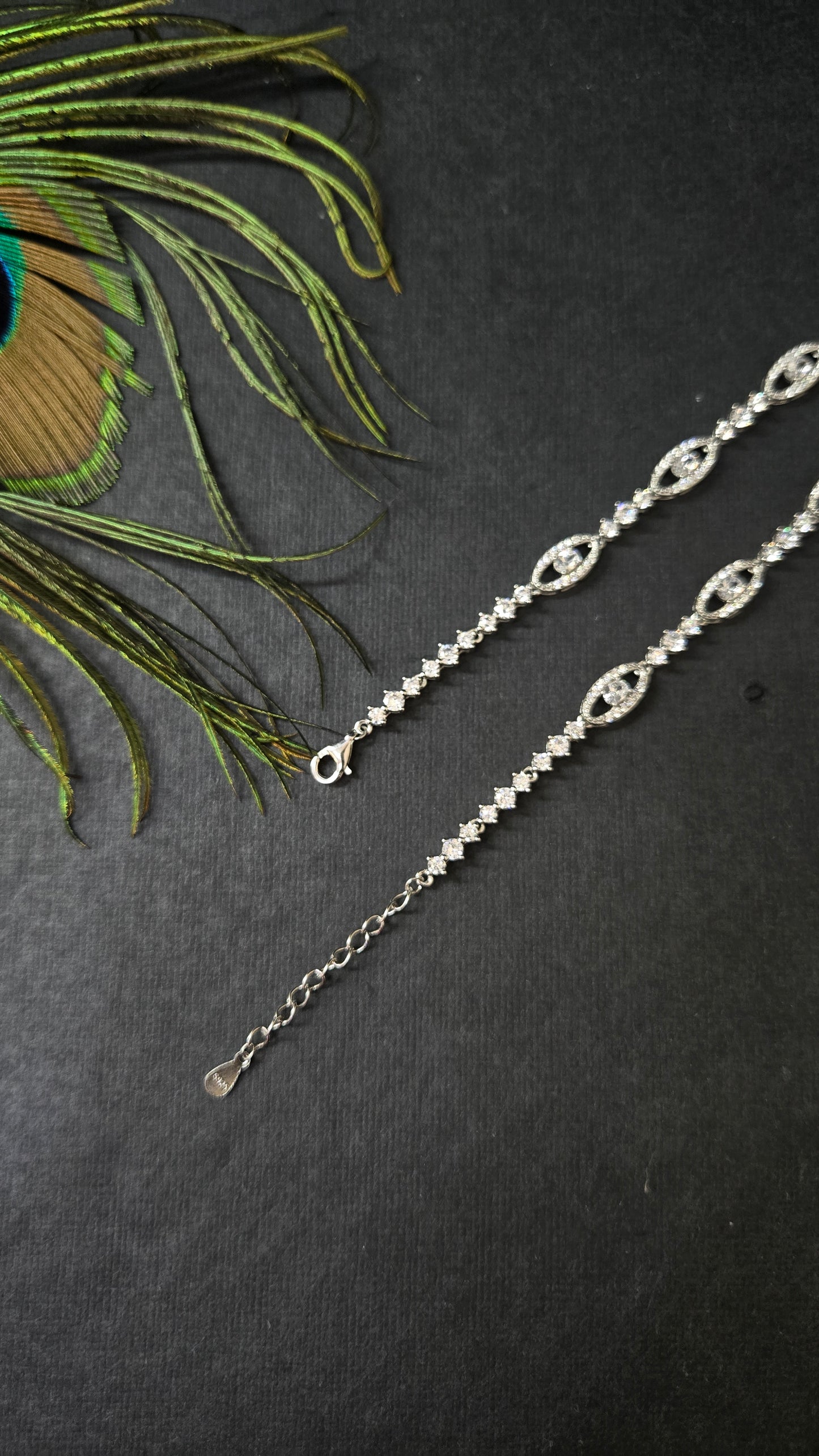Stone evil eye anklets