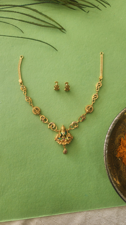 Cute Laxmi Necklace set