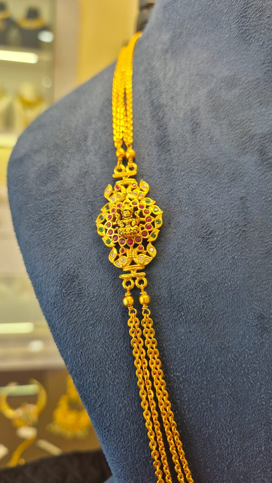 Antique lakshmi tri colour chandraharam