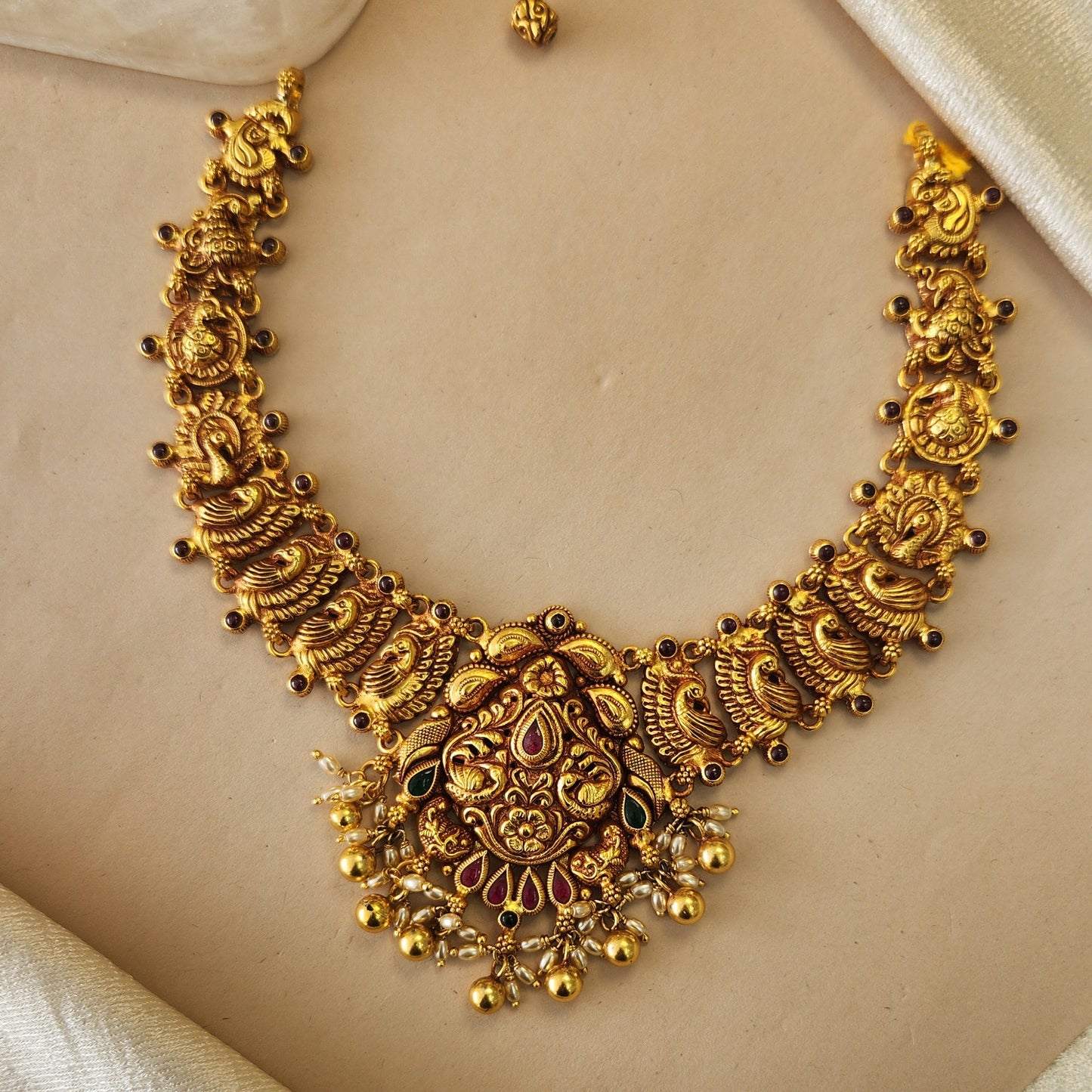 Nagas Necklace with peacock motif