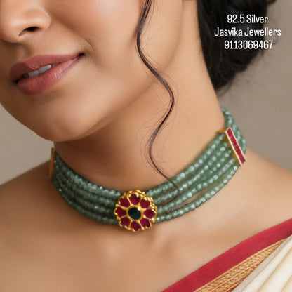 Beads Kundan choker