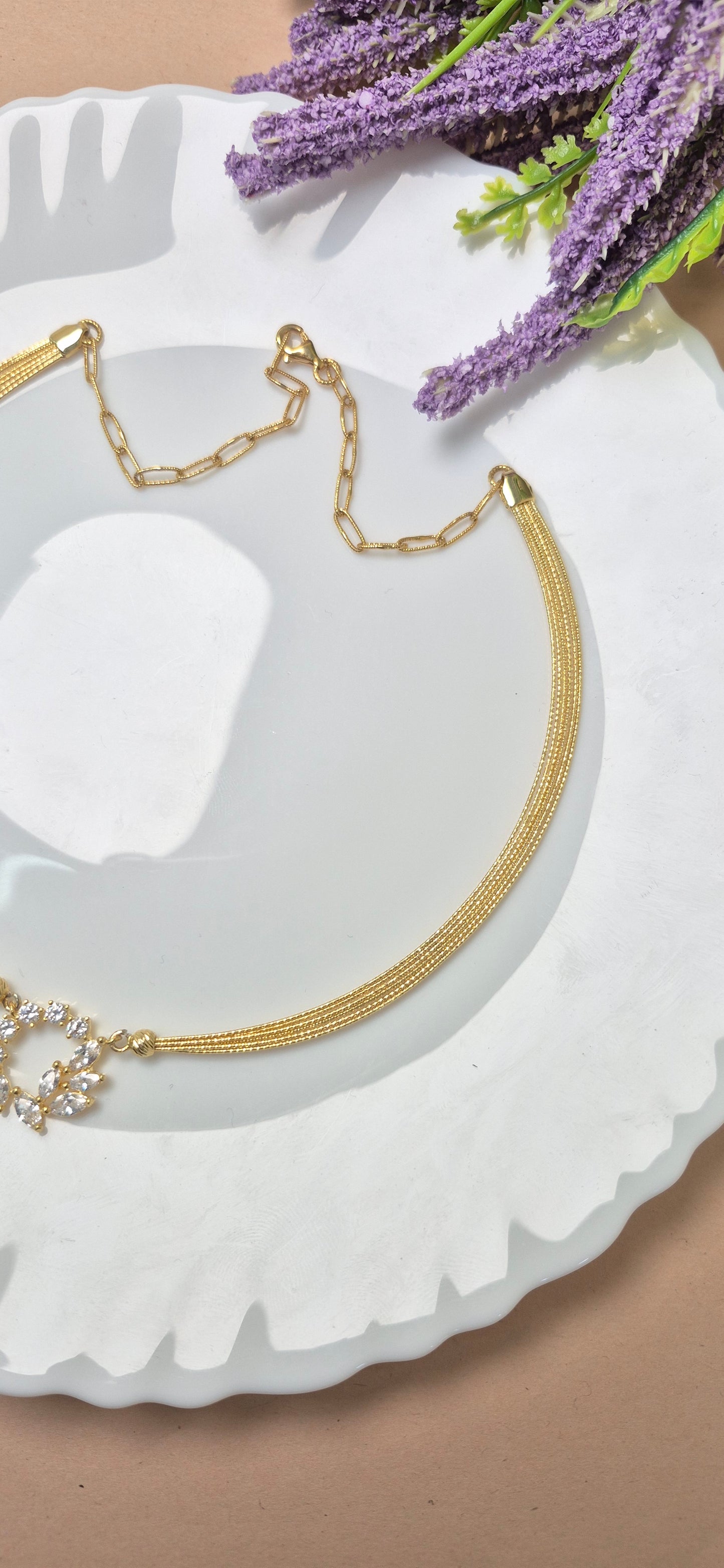 Hasli minimals cz stone rings pendant