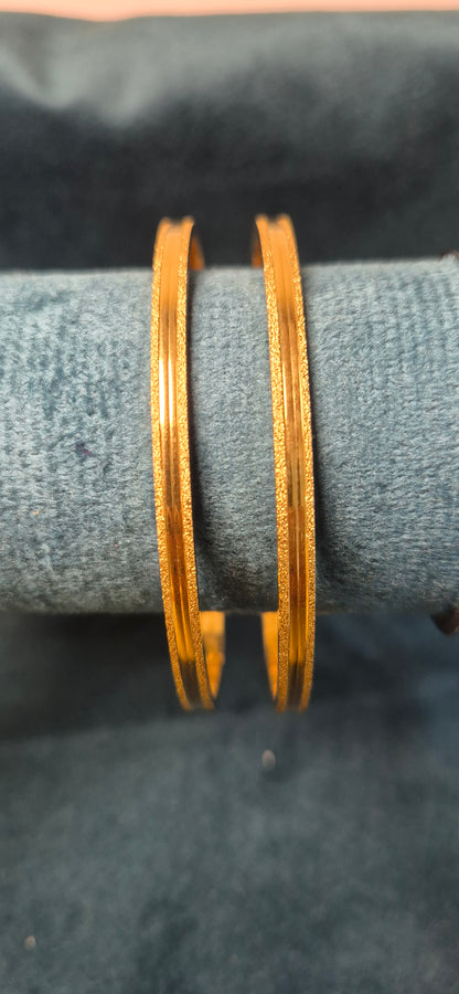 Plain double line bangle 2.6
