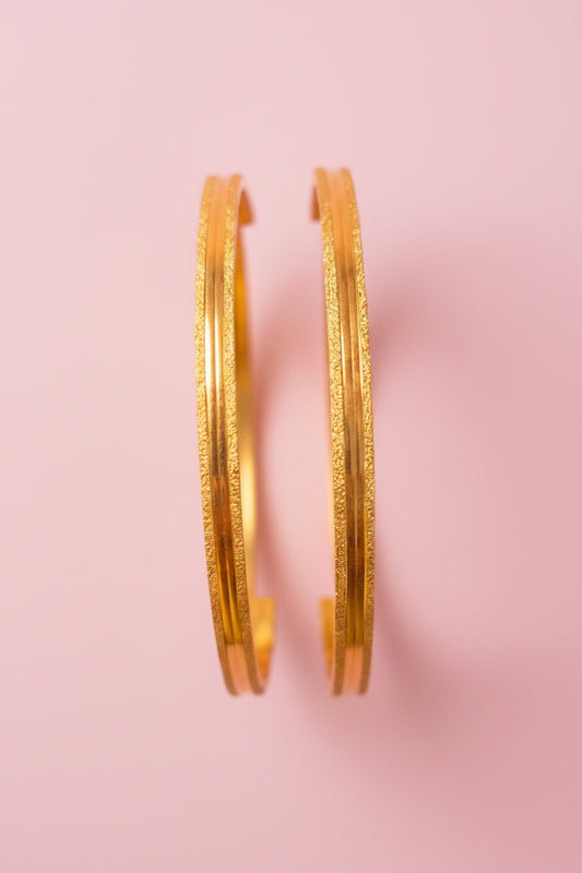Plain double line bangle 2.6